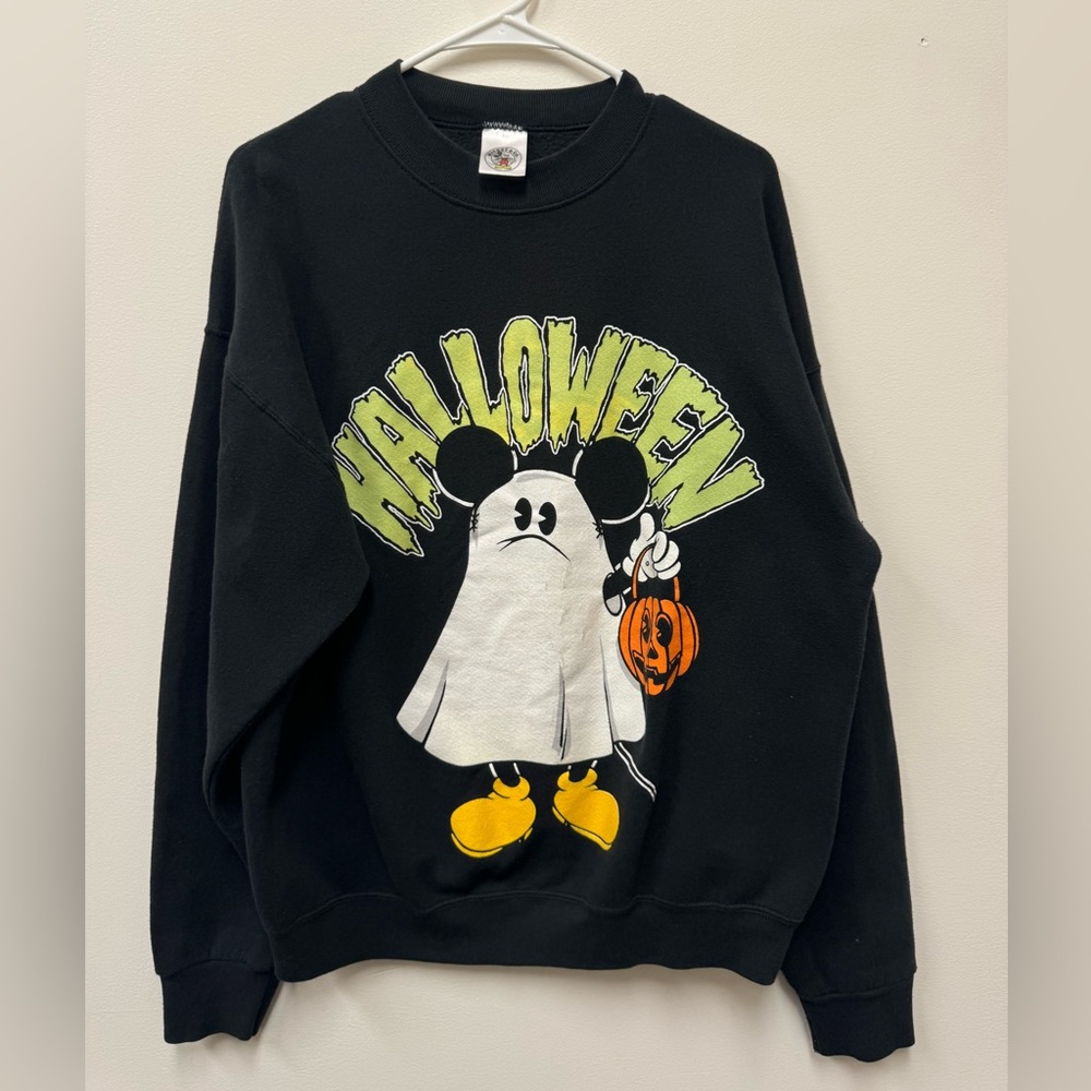 Disney Vintage Ghost Mickey Halloween Crewneck